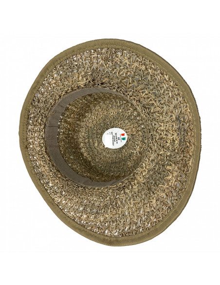 Chapeau Casquette Virginia Paille Seagrass - Aurega - G340 intérieur. Chapeau Casquette Virginia Paille Seagrass - Aurega - G340 intérieur.
