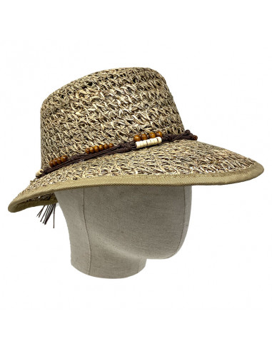 Chapeau Casquette Virginia Paille Seagrass - Aurega - G340 profile porté