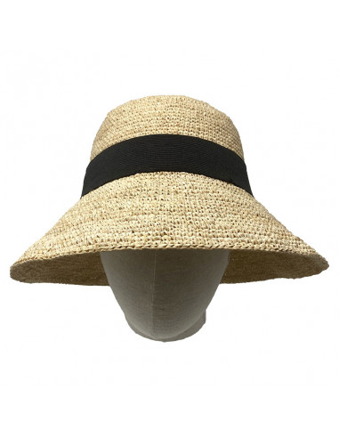 Chapeau cloche Crochet - Chapeau Victor - I014 naturel face porté