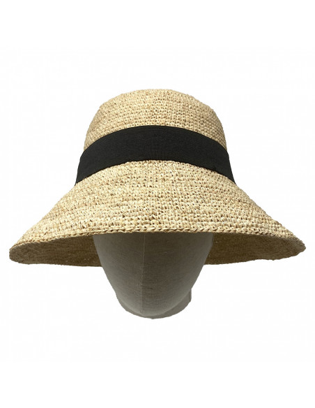 Chapeau cloche Crochet - Chapeau Victor - I014 naturel face porté