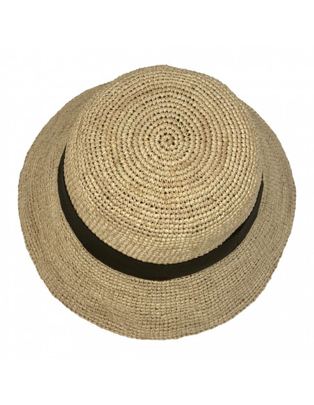 Chapeau cloche Crochet - Chapeau Victor - I014 naturel haut