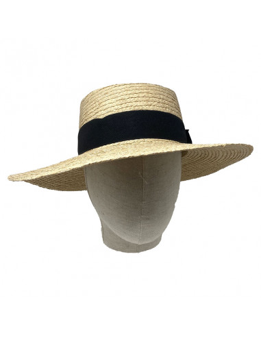 Canotier Raphia Rétro - I016 - face porté