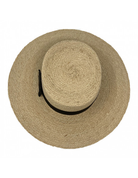 Canotier Raphia Rétro - I016 - haut Canotier Raphia Rétro - I016 - haut