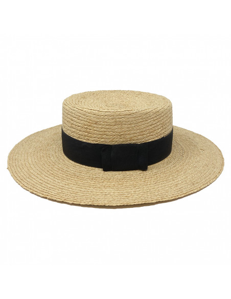 Canotier Raphia Rétro - I016 - Profile Canotier Raphia Rétro - I016 - Profile