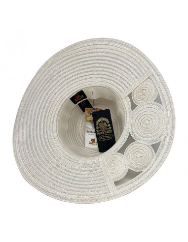 Chapeau Femme Chanvre Jeniffer - Mayser - M101 blanc intérieur
