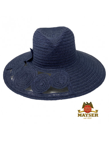 Chapeau Femme Chanvre Jeniffer - Mayser - M101 peu marine face