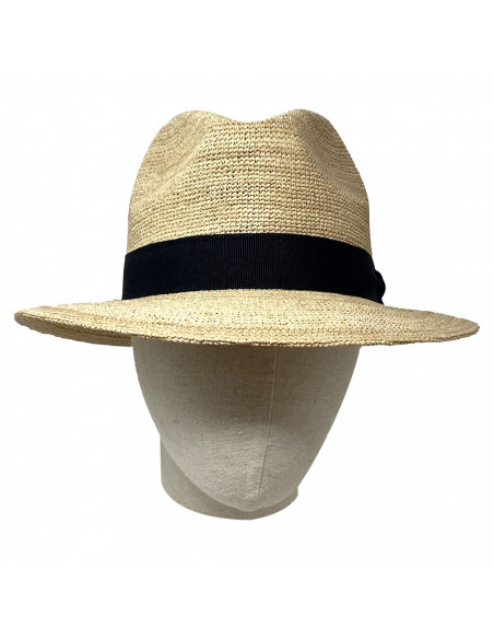 Chapeau Traveller Raphia Crochet Extra Fino - Flechet - F431 face porté