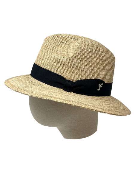 Chapeau Traveller Raphia Crochet Extra Fino - Flechet - F431profile porté.