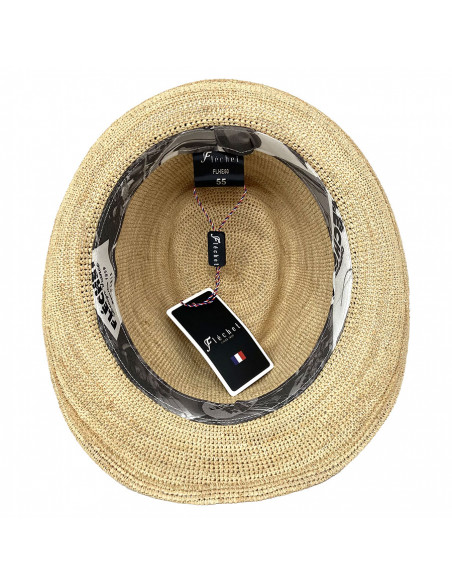 Chapeau Trilby Raphia Extra Fino - Fléchet - F433