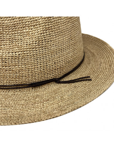 Chapeau Raphia Crochet Relax - Y403 détail