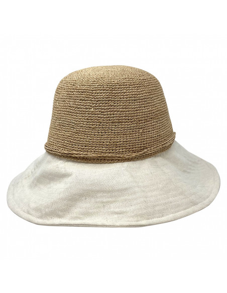 Capeline Raphia Tissu - Y104 face