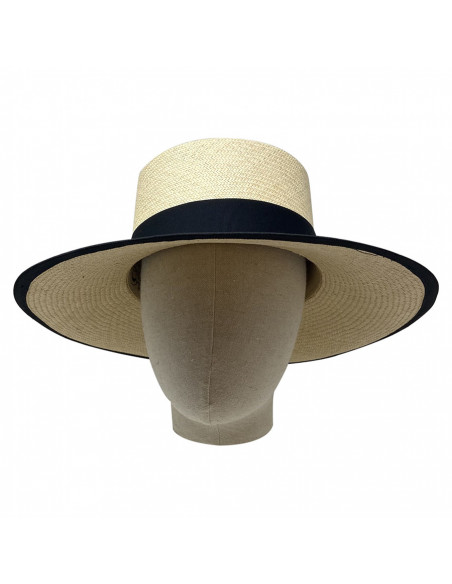 Chapeau Panama Cordobes - Chapeau Victor naturel porté face Chapeau Panama Cordobes - Chapeau Victor naturel porté face