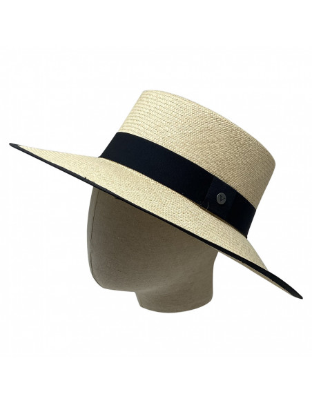 Chapeau Panama Cordobes - Chapeau Victor naturel profile porté Chapeau Panama Cordobes - Chapeau Victor naturel profile porté