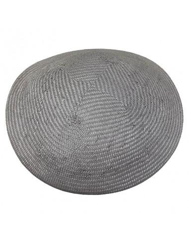 Chapeau Cérémonie Bibi Pillbox Sisal - Seeberger gris haut