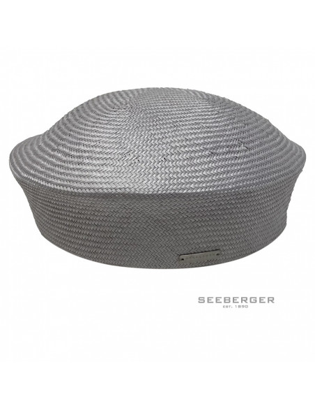 Chapeau Cérémonie Bibi Pillbox Sisal - Seeberger gris profile