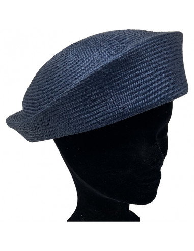 Chapeau Cérémonie Bibi Pillbox Sisal - Seeberger navy profile porte
