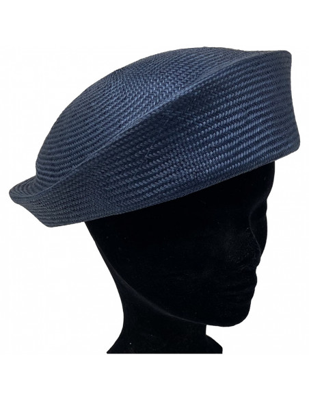 Chapeau Cérémonie Bibi Pillbox Sisal - Seeberger navy profile porte