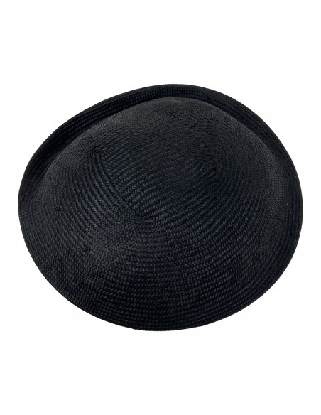 Chapeau Cérémonie Bibi Pillbox Sisal - Seeberger noir haut