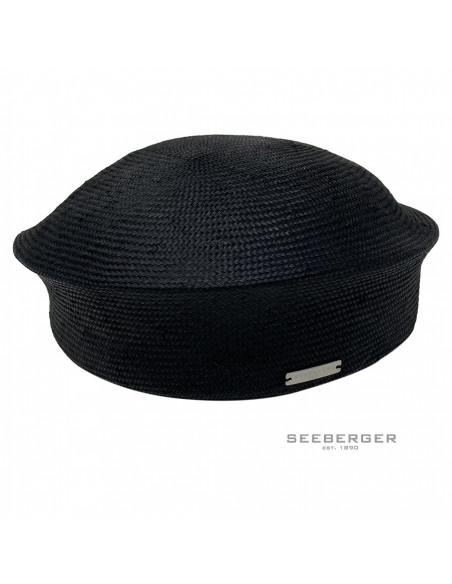 Chapeau Cérémonie Bibi Pillbox Sisal - Seeberger noir profile