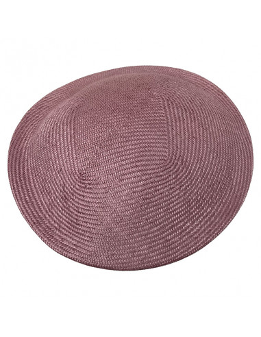 Chapeau Cérémonie Bibi Pillbox Sisal - Seeberger rose haut