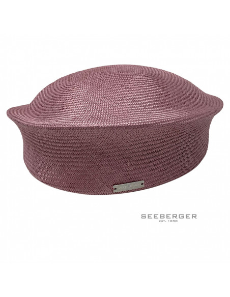 Chapeau Cérémonie Bibi Pillbox Sisal - Seeberger rose