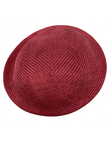 Chapeau Cérémonie Bibi Pillbox Sisal - Seeberger rouge haut