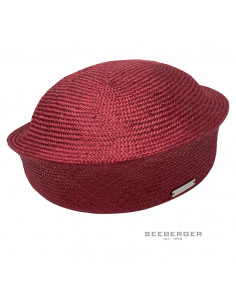 Chapeau Cérémonie Bibi Pillbox Sisal - Seeberger navy profile . 2