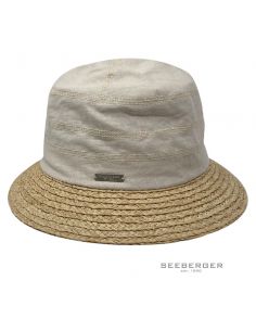Chapeau Cloche Tissu Raphia - Seeberger