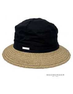 Chapeau Cloche Tissu Raphia - Seeberger 2