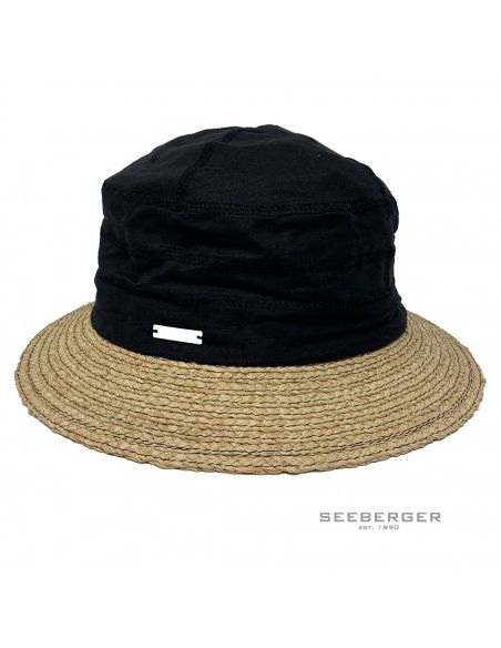 Chapeau Cloche Tissu Raphia - Seeberger