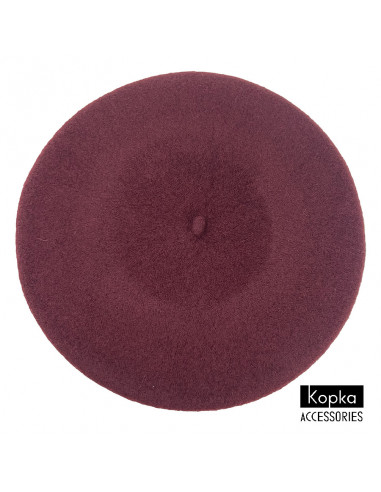 Béret classique Kopka Laine bordeaux