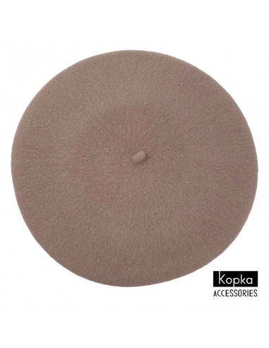 Béret classique Kopka Laine rose pâle