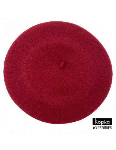 Béret classique Kopka Laine rouge