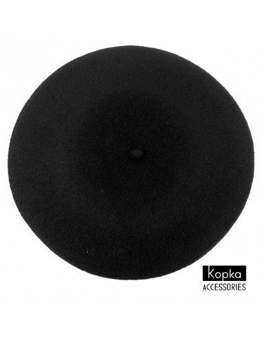 Béret classique Kopka Laine noir
