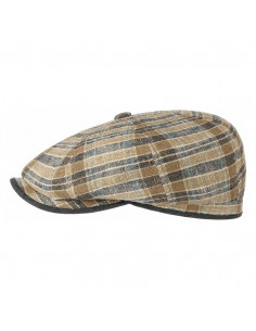 Casquette Hatteras Lin et Soie Carreaux- Stetson
