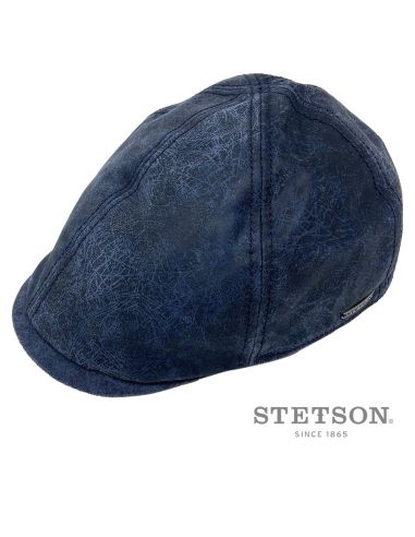 S614 CASQUETTE DUCK CAP PIKSKIN CUIR - STETSON