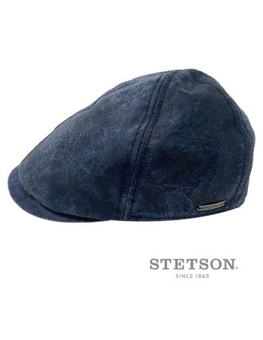 S614 CASQUETTE DUCK CAP PIKSKIN CUIR - STETSON