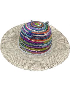 Capeline Crochet Raphia Multi-color - Via Lorenzo