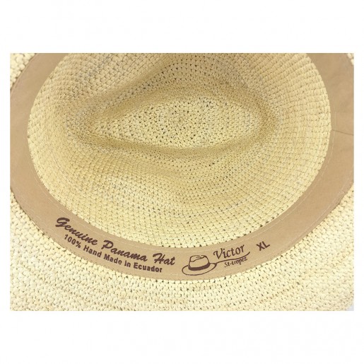 Chapeau Panama Homme et Femme Melvin au crochet intérieur.