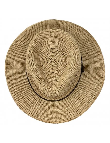 Chapeau Traveller Raphia Enzo Motif - Auréga