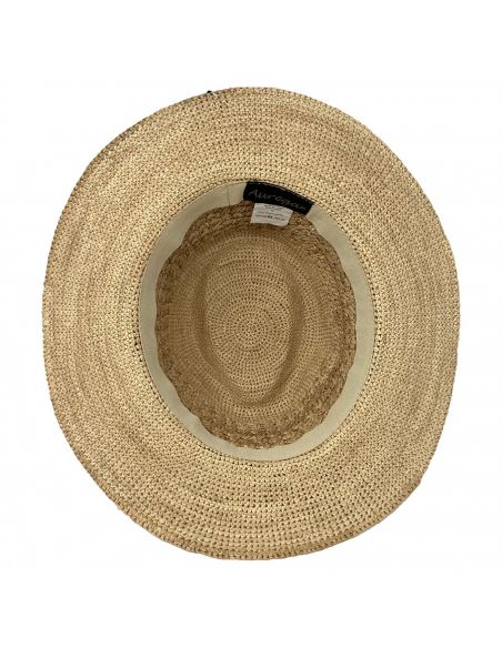 Chapeau Traveller Raphia Enzo Motif - Auréga