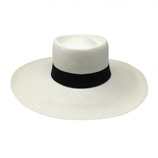 Chapeau Panama Femme Annie Blanc face