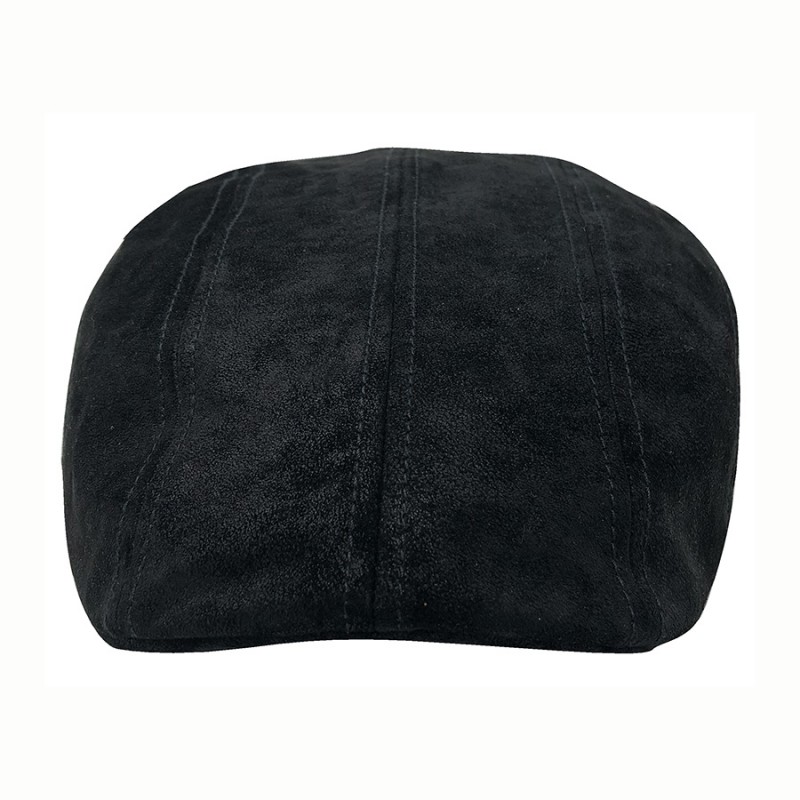 Casquette Yvi Noir Stetson cuir pigskin face