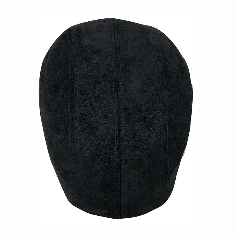 Casquette Yvi Noir Stetson cuir pigskin haut