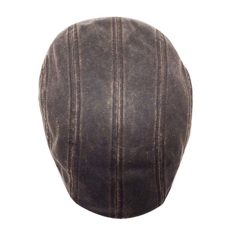 casquette Ivy cap Stetson effet cuir  6121101 haut