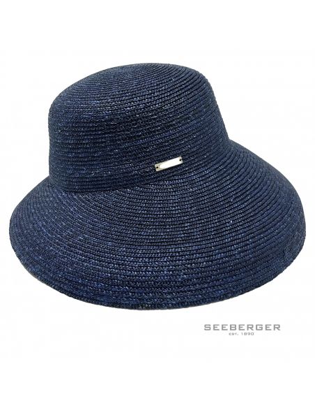 Chapeau en Paille Fine Naturel Femme - Seeberger