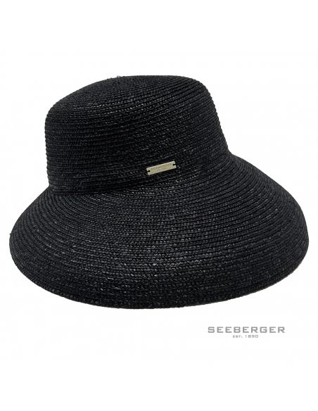 Chapeau en Paille Fine Naturel Femme - Seeberger