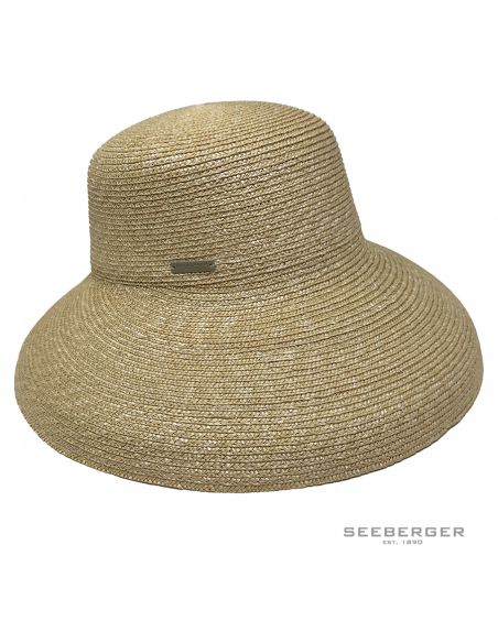 Chapeau en Paille Fine Naturel Femme - Seeberger