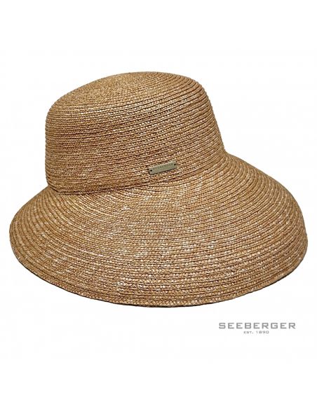 Chapeau en Paille Fine Naturel Femme - Seeberger