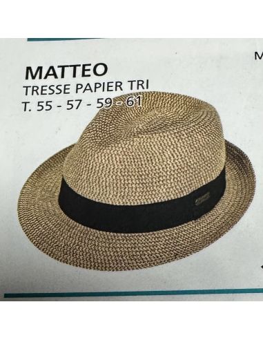 Fedora Matteo Tresse Papier - Auréga